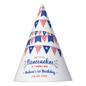 Little Firecracker 4 juli 1e verjaardag Feesthoedjes (Voorkant)