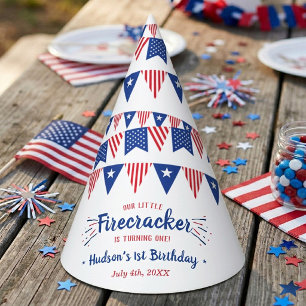 Little Firecracker 4 juli 1e verjaardag Feesthoedjes