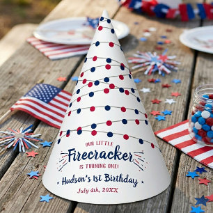 Little Firecracker 4 juli 1e verjaardag Feesthoedjes