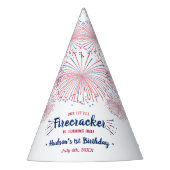 Little Firecracker 4 juli 1e verjaardag Feesthoedjes (Voorkant)