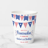 Little Firecracker 4 juli 1e verjaardag Papieren Bekers (Achterkant)