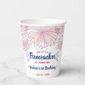 Little Firecracker 4 juli 1e verjaardag Papieren Bekers (Achterkant)