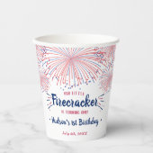 Little Firecracker 4 juli 1e verjaardag Papieren Bekers (Voorkant)