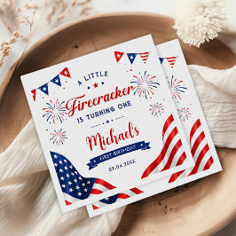 Little Firecracker 4 juli 1e verjaardag Servet