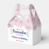 Little Firecracker 4 juli 1e verjaardagsfeestje Bedankdoosjes (Voorkant Zijde)