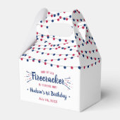 Little Firecracker 4 juli 1e verjaardagsfeestje Bedankdoosjes (Voorkant Zijde)