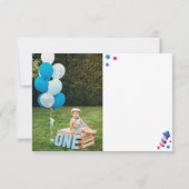 Little Firecracker 4 juli 1e verjaardagsfoto  Bedankkaart (Achterkant)