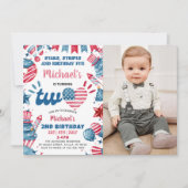 Little Firecracker 4 juli 2e verjaardag foto Kaart (Voorkant)