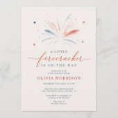 Little Firecracker 4 juli baby shower Kaart (Voorkant)