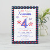 Little Firecracker 4th Birthday Kaart (Staand voorkant)