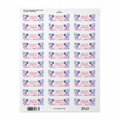 Little Firecracker 4th Birthday Party Favoriet Etiket (Full Sheet)