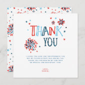 Little Firecracker 4th van juli Dank u kaart (Voorkant / Achterkant)