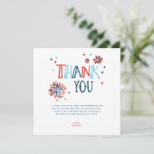 Little Firecracker 4th van juli Dank u kaart (Staand voorkant)