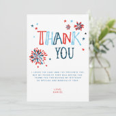 Little Firecracker 4th van juli Dank u kaart (Staand voorkant)