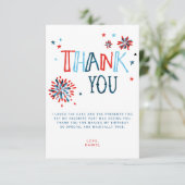 Little Firecracker 4th van juli Dank u kaart (Staand voorkant)