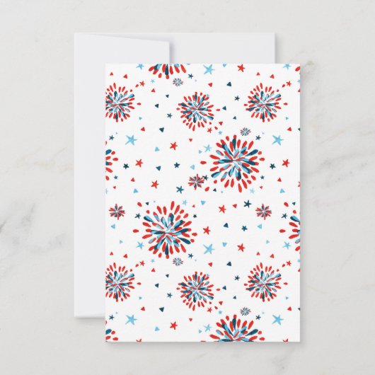 Little Firecracker 4th van juli Dank u kaart (Achterkant)