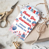 Little Firecracker 4th van juli verjaardagscadeau Cadeaulabel
