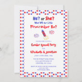 Little Firecracker American Gender onthulling Kaart (Voorkant)