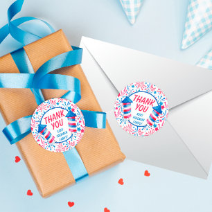 Little Firecracker Bedankt Birthday Ronde Sticker