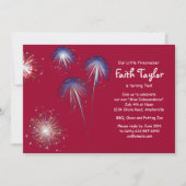 Little Firecracker Birthday Invitation Kaart (Voorkant)