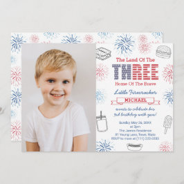 Little Firecracker Cookout 3e verjaardag Kaart