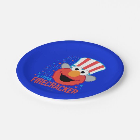 Little Firecracker Elmo Papieren Bordje (Gekanteld)
