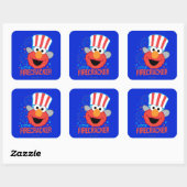 Little Firecracker Elmo Vierkante Sticker (Vel)