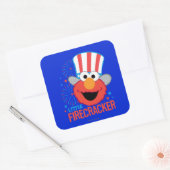 Little Firecracker Elmo Vierkante Sticker (Envelop)