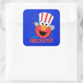 Little Firecracker Elmo Vierkante Sticker (Tas)