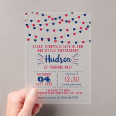 Little Firecracker op 4 juli 1991 Acryl Uitnodigingen (Insitu (Draagbaar))