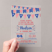 Little Firecracker op 4 juli 1991 Acryl Uitnodigingen (Insitu (Draagbaar))