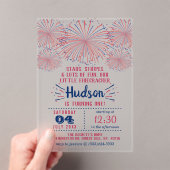 Little Firecracker op 4 juli 1991 Acryl Uitnodigingen (Insitu (Draagbaar))