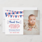 Little Firecracker op 4 juli 1991 foto van de eers Bedankkaart (Voorkant)