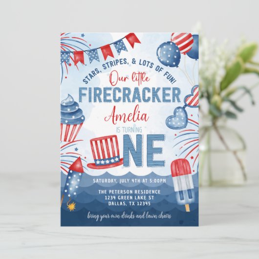 Little Firecracker op 4 juli 1991 Kaart (Staand voorkant)