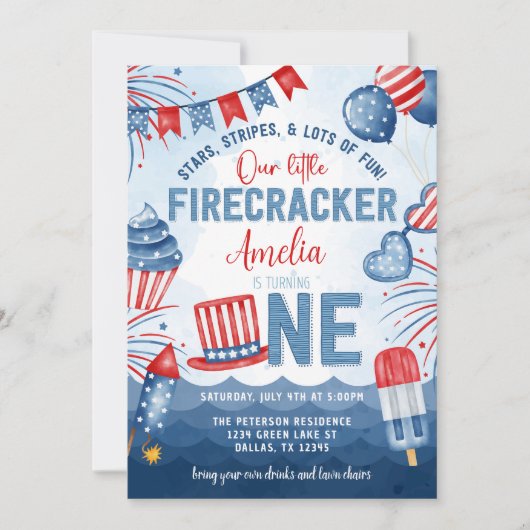 Little Firecracker op 4 juli 1991 Kaart (Voorkant)