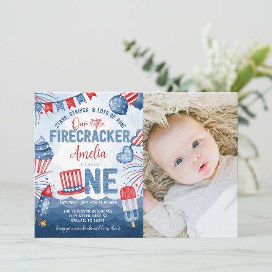 Little Firecracker op 4 juli 1991 Kaart (Staand voorkant)