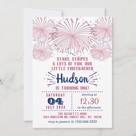 Little Firecracker op 4 juli 1991 Kaart (Voorkant)