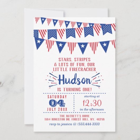 Little Firecracker op 4 juli 1991 Kaart (Voorkant)