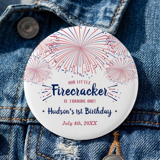 Little Firecracker op 4 juli 1991 Ronde Button 3,2 Cm