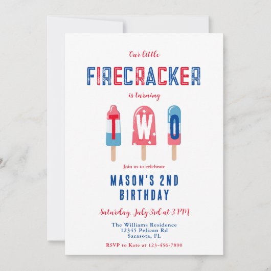 Little Firecracker op 4 juli 2002 Kaart (Voorkant)