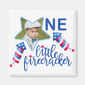 Little Firecracker op 4 juli Birthday Party Magneet (Voorkant)