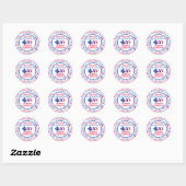 Little Firecracker op 4 juli Birthday Party Ronde Sticker (Vel)