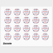 Little Firecracker op 4 juli Birthday Party Ronde Sticker (Vel)