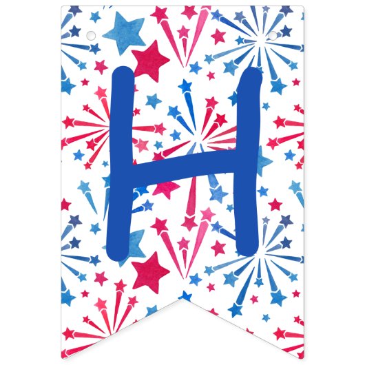 Little Firecracker op 4 juli Birthday Party Vlaggetjes (Tweede vlag)