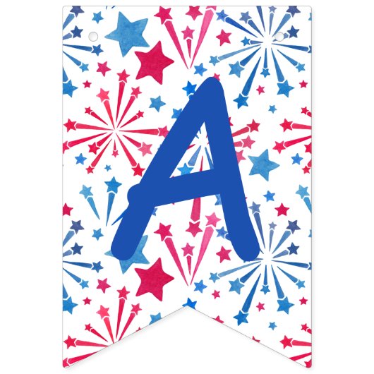 Little Firecracker op 4 juli Birthday Party Vlaggetjes (Derde vlag)