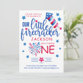 Little Firecracker op 4 juli Summer Birthday Kaart (Staand voorkant)