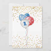 Little Firecracker Patriotic Juli Rood Wit Blauw Kaart (Achterkant)