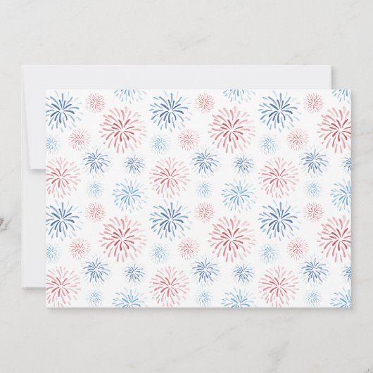 Little Firecracker Red Blue 2e verjaardag Kaart (Achterkant)