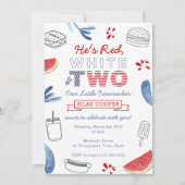 Little Firecracker Red White Blue 2de verjaardag Kaart (Voorkant)