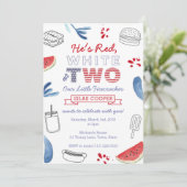 Little Firecracker Red White Blue 2de verjaardag Kaart (Staand voorkant)